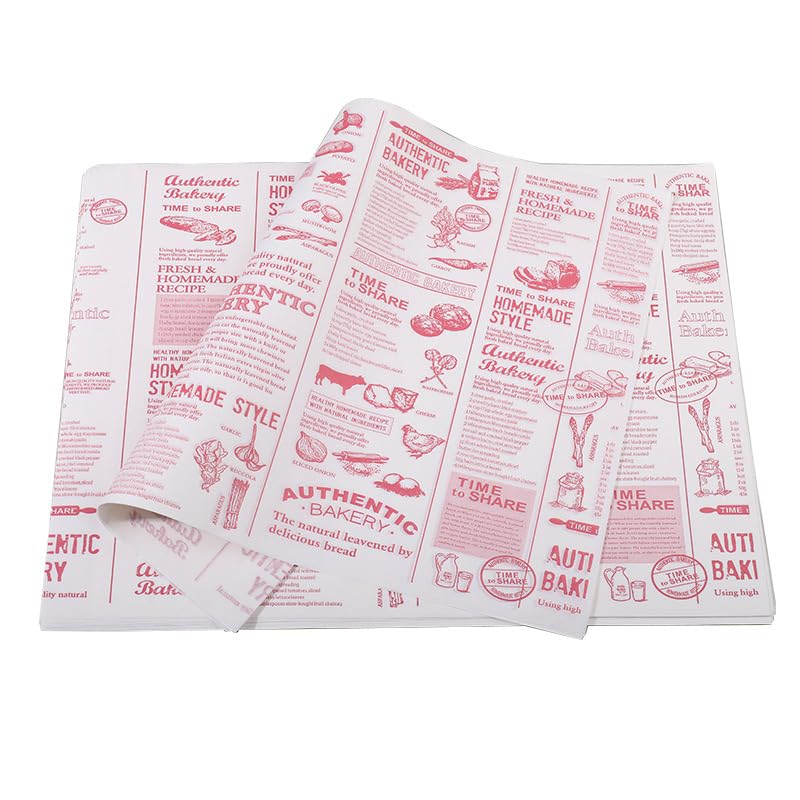 100 Sheets Wax Paper 15 x 11 Inch Greaseproof Sandwich Burger Chips Cuttable Baking Parchment Wraping Paper (White #3) - color: White #3