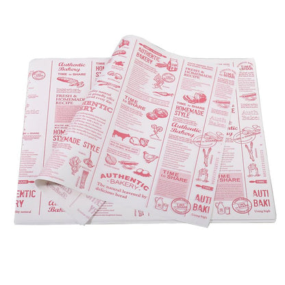100 Sheets Wax Paper 15 x 11 Inch Greaseproof Sandwich Burger Chips Cuttable Baking Parchment Wraping Paper (White #3) - color: White #3