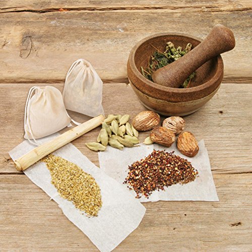 Pangda 100 Pieces 4 x 3 Inches Muslin Cotton Drawstring Bags Small Cheese Cloth Reusable Sachet Bag for Storage Spices Teas Soaps Candy Jewellery Party Home Supplies (4 x 3 Inches) - size: 1 count (Pack of 100)