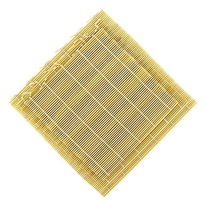 BambooMN 6X Natural Professional Grade Bamboo Sushi Making Rolling Mats 10.6" x 10.6", All Natural Bamboo - color: Natural, size: 10.6 Inch x 10.6 Inch