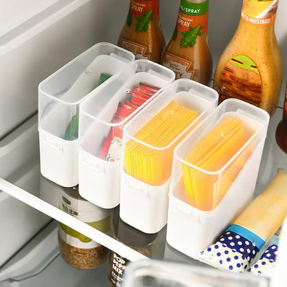 2 Pcs Fridge Cheese Saver - Airtight Container for Keeping Cheese Slices & Shreds Fresh White - color: 2 Pcs-White