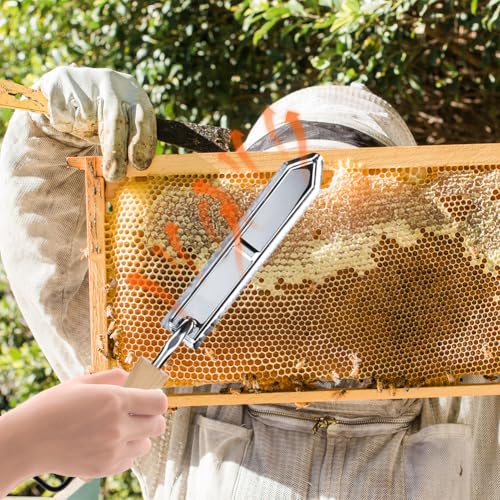 Joyzan Electric Beekeeping Knife, Stainless Steel Serrated Uncapping Cutter | Beekeeper Equipment Bee Keeper Hive Tool Honey Wax Heating Scraper Harvesting Extracting Extractor Apicultura Supplies