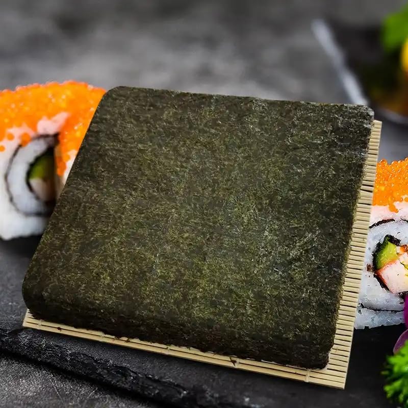 YUHO DIY Sushi Ingredients Kit with Rolling Mat Foods Making Kit Rice Ginger Seaweed Nori Wasabi Soy Sauce with Molds