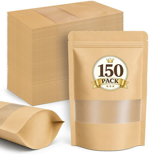 JETMORE 150 Pack Smell Proof Bag, Candy Bags, Resealable Bags for Small Business, Snack Bags with Window, Packaging Bags for Bulk Food Storage, Baked Goods, Bath Salts, Dog Treats (Yellow, 7.9x11.8in) - color: Yellow, size: 150 Pack 7.9x11.8in (20x30cm)