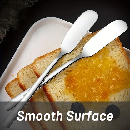 2 Pack Butter Spreader Knife - Stainless Steel Cheese Dessert Knives - Breakfast Butter Slicer Sandwich Jam Spreader (Silver x 2)
