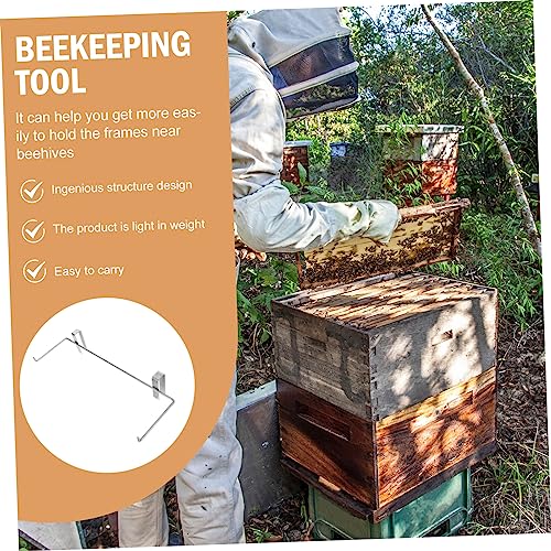 Toyvian Beekeeping Frame Holder Adjustable Height Bee Hive Stand for Beehive Frames Sturdy Metal Shelf for Beekeeping Supplies