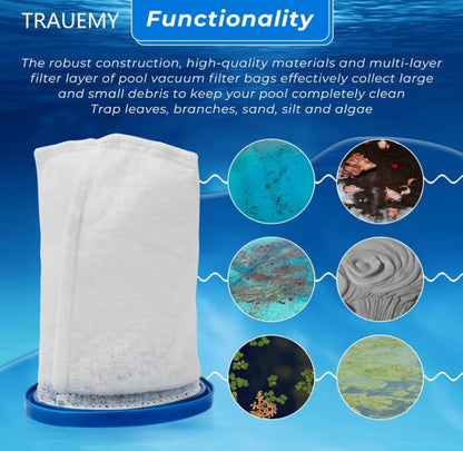 X-treme Multilayer Filter Bag,Sand & Silt Filter Bag, Compatible with Pool Blaster Max, Catfish Ultra, iVac 250, iVAC C2, Volt FX-4 and Jacuzzi JPV200 Handheld Pool Vacuums | Compatible with Pool Blaster Max, Catfish Ultra, iVac 250, iVAC C2, Volt FX-4 an