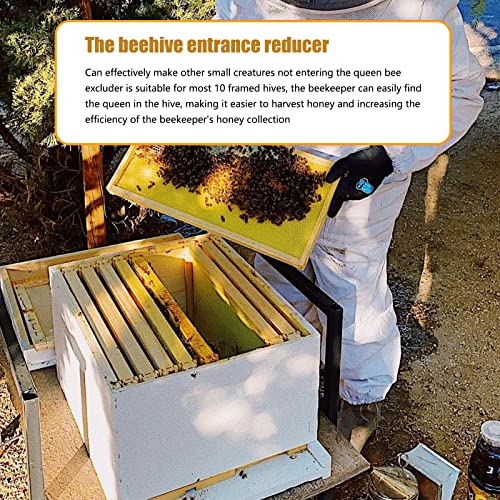 5 Pack Beehive Entrance Reducer 10 Frame Wood Bee Hive Entrance Reducer for Beekeeping, 2 Size Openings, Control Ventilation and Keep Out Honey Robbers, Beekeeping Supplies