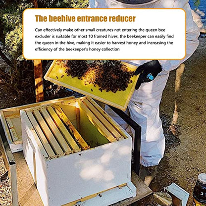 5 Pack Beehive Entrance Reducer 10 Frame Wood Bee Hive Entrance Reducer for Beekeeping, 2 Size Openings, Control Ventilation and Keep Out Honey Robbers, Beekeeping Supplies