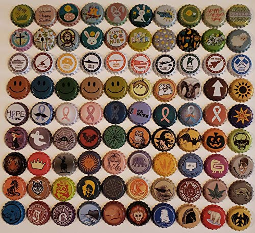 100 Homebrew Beer Bottle Caps for crafts