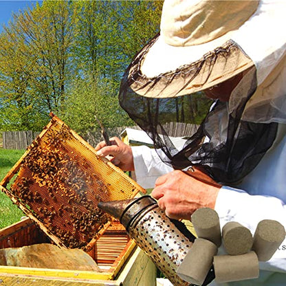 Bee Smoker Pellets Beekeeping Fuel - 108 Packs, Bee Hive Smoker Pellets, Beekeeping Tools, Beekeeping Supplies, Full Combustion, Soft Smoke, Pleasant Smell, Suitable for Outdoor Beekeeping