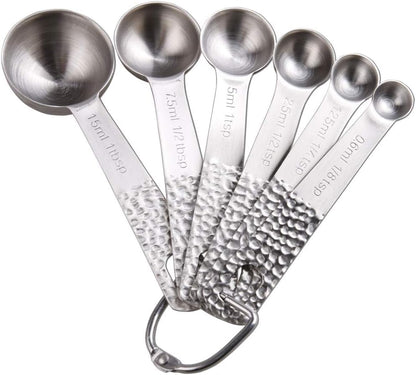 Measuring Cups and Spoons Set 13, 18/8 Stainless Steel Measuring Cups and Spoons Set for Baking and Kitchen, Metal Measuring Cups Set - color: Siliver
