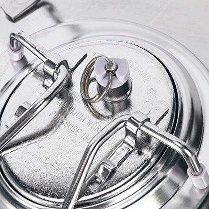 Stainless Steel 1.6 Gallon Mini Ball Lock Keg System For Small Batch HomeBrewing Beer Brewing Strap Handle (6L)