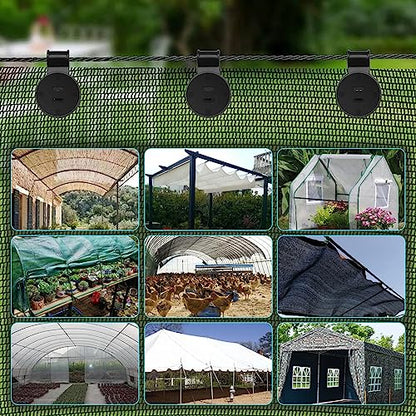 20 Pieces Shade Cloth Plastic Clips Heavy Duty Lock Grips, Round Plastic Black Clips Sunshade Net Fixing Clip Fix Clamp, Shade Fabric Clips for Bird Netting, Greenhouse Outdoor Garden Netting - style: 20PCS