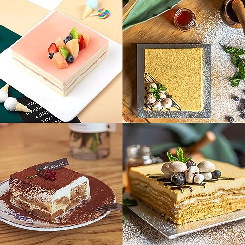 Extensible Stainless Steel Rectangular Cake Mold Heavy Duty Adjustable Mousse Ring Rectangle Shaped Detachable Tiramisu Pan, Pastry DIY Baking Tool - 10.8 × 7.3 × 2 inch - size: (10.8-20.8) x (7.3-13.8) x 2 in
