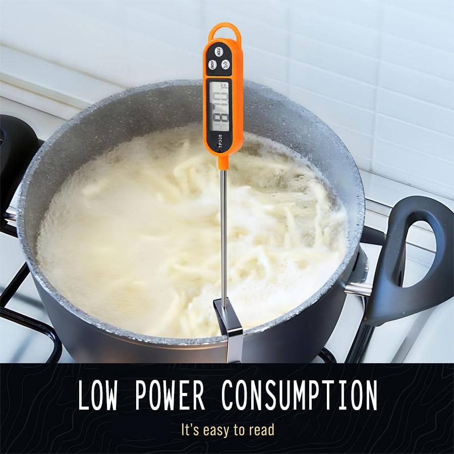 1/3pcs Candy Thermometer Digital Instant Read for Meat Kitchen Cooking Food Oil Deep Fry BBQ Grill Smoker (1, 14.4in) - size: 14.4in