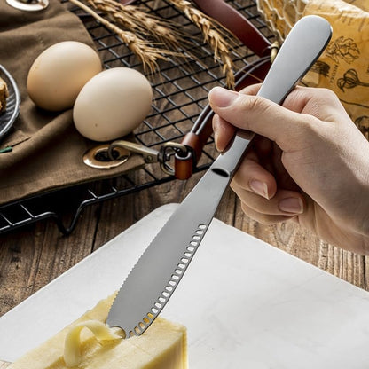 Stainless Steel Butter Spreader, Butter Knife, 3-in-1 Knife Butter Spreader & Kitchen Gadget, Cold Butter Spreader, Curler & Micro Grater