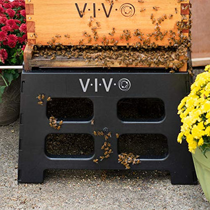 VIVO Black Plastic Beehive Stand, BEE-HVST | For 10 Frame Langstroth Hives, Beekeeping Hive Support Rest, Frame Holder