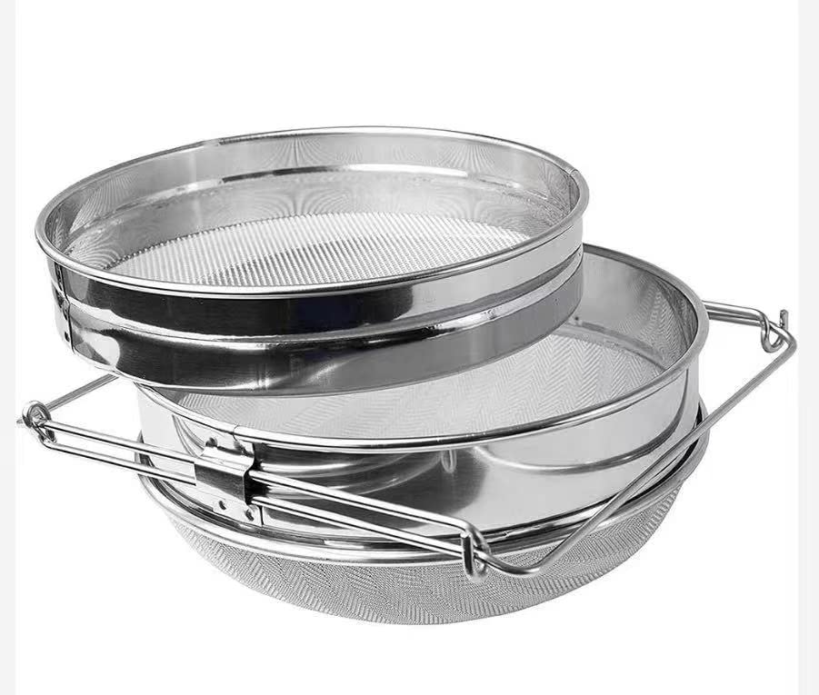 Golden Palace Honey Strainer, Stainless Steel Honey Strainer, Double Sieve, Beekeeping Supplies, Food Grade 304 Stainless Steel Sieve
