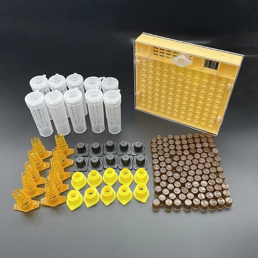 Bee Rearing Kit Beekeeping King Queen Bee Rearing System Box Plastic Cup Cell Protection Cover Cage Apiculture Kit Bees Tools Supplies for Beginners and Bee Keeper(Type B) - color: Type B