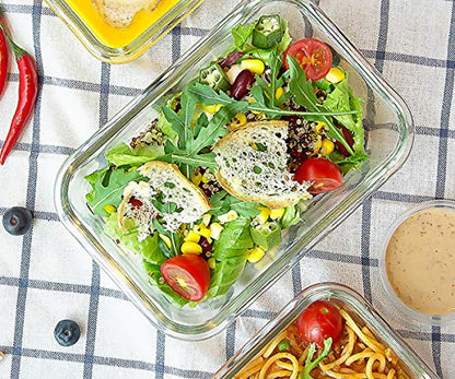 [8-Pack,30 oz]Glass Meal Prep Containers,MCIRCO Glass Food Storage Containers,Airtight lunch Containers with Lids, Microwave, Oven, Freezer and Dishwasher, White - color: White