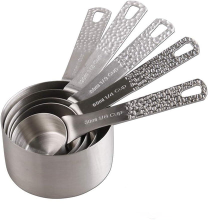 Measuring Cups and Spoons Set 13, 18/8 Stainless Steel Measuring Cups and Spoons Set for Baking and Kitchen, Metal Measuring Cups Set - color: Siliver