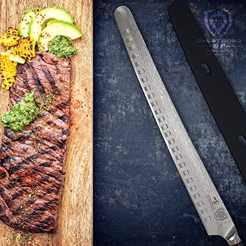 DALSTRONG Slicing Knife - 14 inch - Extra Long Slicer Knife - Shogun Series Elite - Japanese AUS-10V Super Steel - Vacuum Treated - G10 Handle - Carving Slicer BBQ, Brisket Gift Knife- Sheath Included - color: Black, size: 14" Slicer
