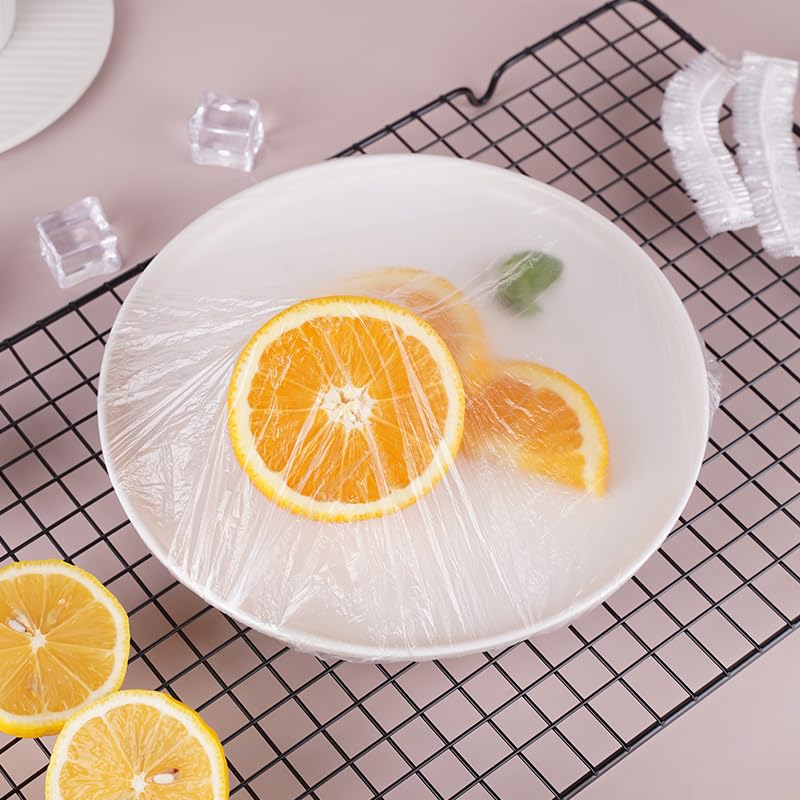 Disposable Food Cover Food Grade Plastic Elastic Food Lids Wrap Bags Refrigerator Fresh-keep Bag for Fruit Vegetable,14-35cm (100PCS) - color: 100PCS