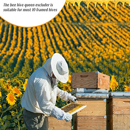 Rtteri 20 Packs 10 Frame Plastic Queen Excluder Beekeeping Queen Excluders Bee Supply Queen Excluder Fits 10 Frame Langstroth Beehives Beekeeping Supplies Kit Tools for All Beekeeping Levels (Yellow) - color: Yellow