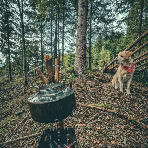 Fire-Maple Antarcti Portable 1 Liter Lightweight Stainless Steel Camping Kettle | Durable and Portable Camp Tea Pot | Ideal for Bushcraft and Outdoor Campfire Use - size: 1.1 Quarts