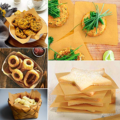 Hiware 200 Count Unbleached Patty Paper, Burger Patty Paper, Non-Stick Wax Paper Sheets for Separate Burgers, Cookies & Other Foods When Storing, Freezing - 6 x 6