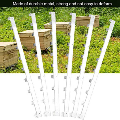 Beehive Frame Strips Spacers Beekeeping Tool Equipment Metal Beehive Frame Strips Spacers for Beekeepers Beekeeping Tool Equipment Metal Shown as Picture Size Approx 37x2.4cm 6Pcs