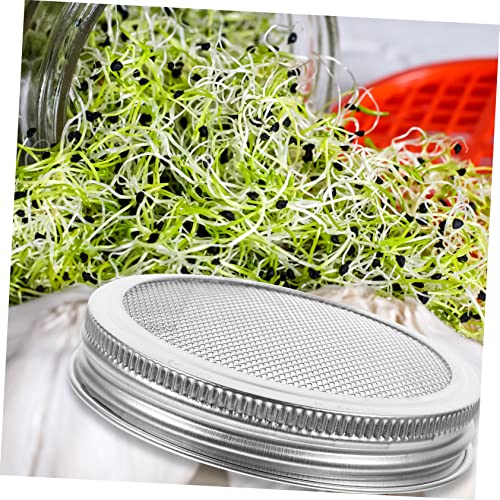 4pcs Stainless Steel Sprouting Lids for 70/86mm Mason Jars Sturdy Mesh Strainers for Bean Sprout Kit Easy to Use for Home Germination and Fermentation