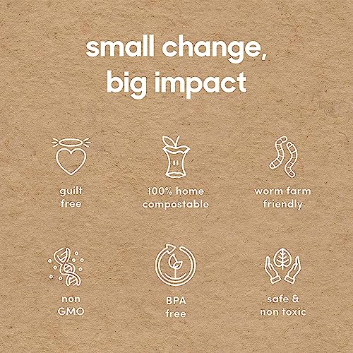 Compostic Compostable Snack Bags, Snack Size (60 Count) Starter Pack — Resealable Zip-Seal, Plant-Based, Home Compostable, Freezer Safe, BPA-Free, Non-Toxic, GMO-Free Food Storage Bags - size: 60 Count, style: Snack