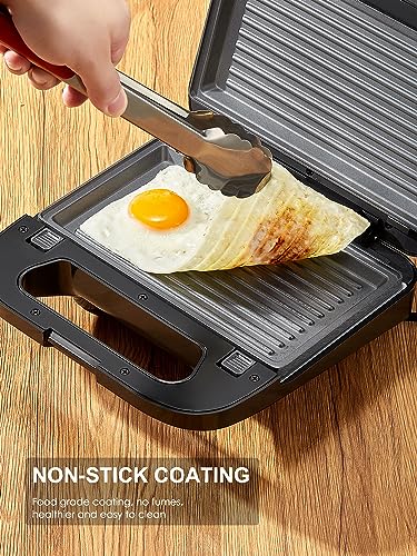 Reemix 3-in-1 Waffle, Grill & Sandwich Maker, Panini Press Grill and Waffle Iron Set with Removable Non-Stick Plates, Perfect for Grilled Cheese, Tuna Melts, Burgers, Steaks (Black, Stainless steel) - color: Black, Stainless steel