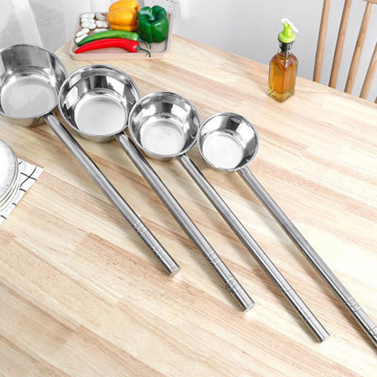 Cabilock 17.32In Long Handle Stainless Steel Water Ladle Multipurpose Kitchen Scoop for Soup and Water Serving Ergonomic Design for Home and Restaurant Use - size: 44X14CM