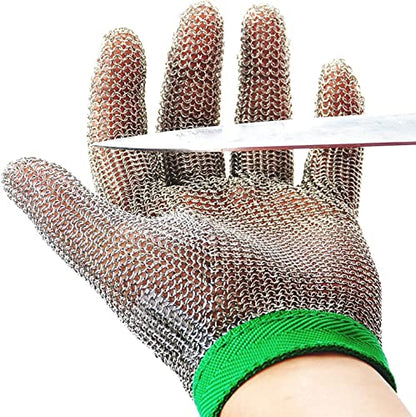 Dowellife Chainmail Glove, Cut Resistant Food Grade, Stainless Steel Mesh Metal Knife Cutting Glove for Butcher, Oyster Shucking Kitchen Mandoline Chef Slicing Fish Fillet(X Small) - size: X-Small (Pack of 1)