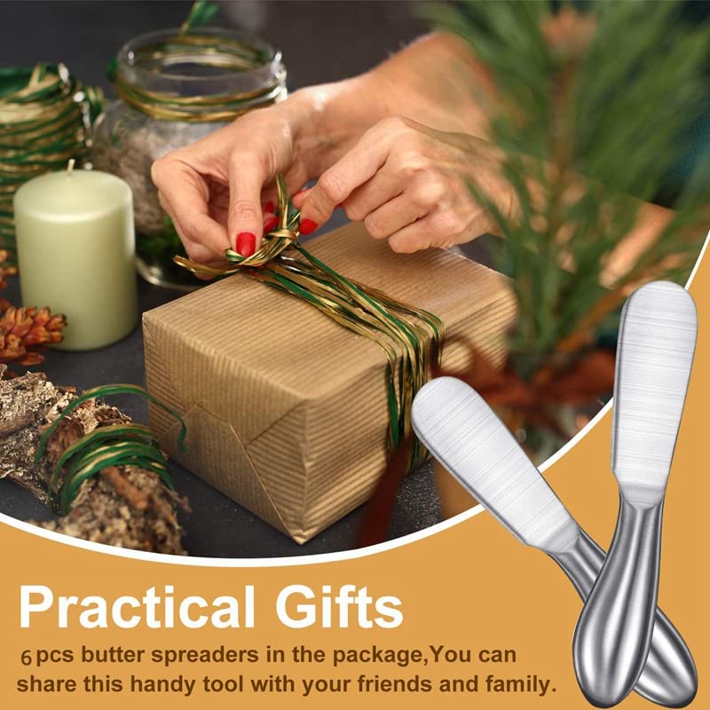 Spreader Knife Set,4-Piece Cheese and Butter Spreader Knives, Stainless Steel, Gifts for Father's Day/Chris (4 Silver Round Cheese Knife Set) - color: 4 Silver Round Cheese Knife Set