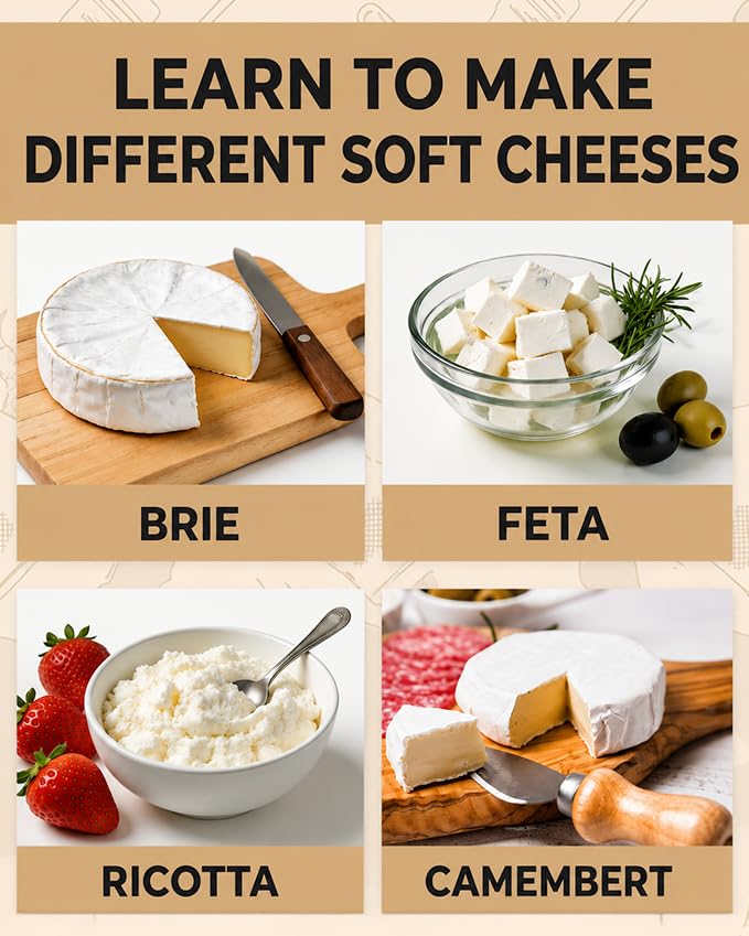 7 items Cheese making kit | Variouse cheese molds 0.25-0.6 kg for soft cheeses (7). Cheesemaking from Cow and Goat Milk. Cheese making supplies - size: Set of 7