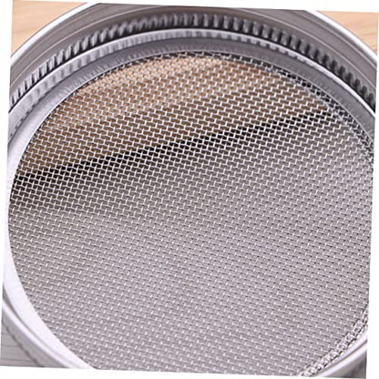 304 Stainless Mesh Sprouting Lids for Mason Jars Wide Mouth Jar Lids 4 Piece Set Versatile Use - size: Size 4