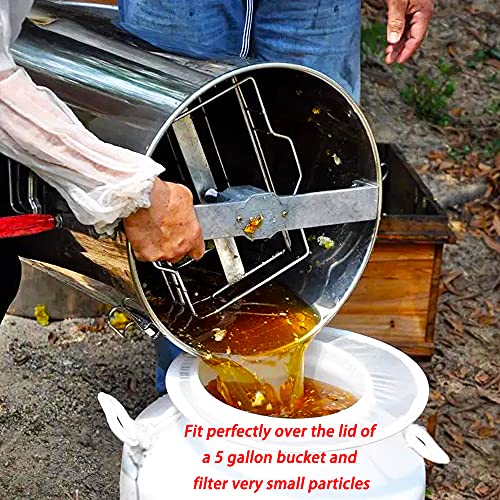 DQITJ 2 Pcs Beekeeping Honey bee Filter Mess Strainer Extract Tool for Beekeepers, 120 mesh