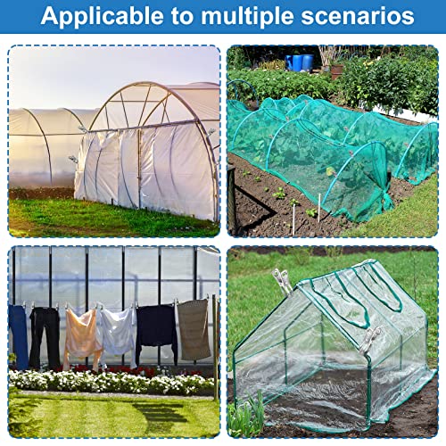 120 Pcs Greenhouse Clips, Garden Clips for Netting, Stainless Steel Greenhouse Clamps, Have a Strong Grip to Hold Down The Shade Cloth or Plant Cover on Garden Hoops or Greenhouse Hoops - style: 2.3inch-120pcs