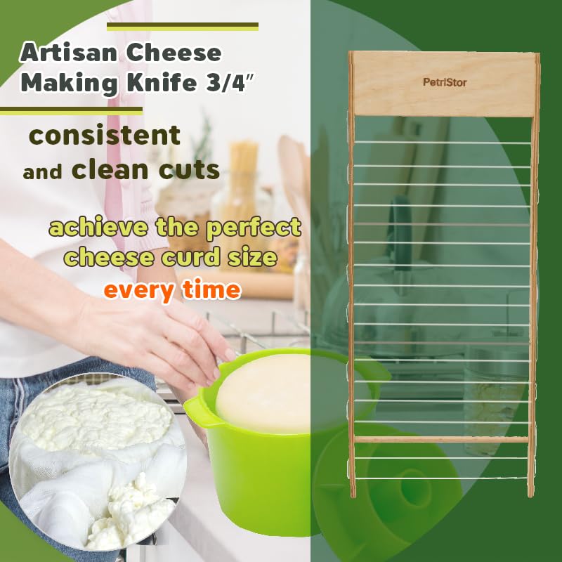 Horizontal Cheese Curd Big Cutter for Cheese Making - Harp - Curd Cutter Knife (3/4") - size: 3/4 "