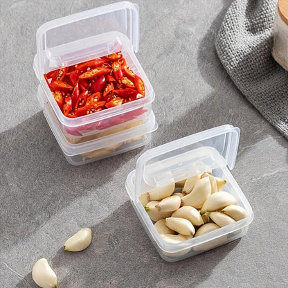 1pc Reusable Rectangular Cheese Storage Box with Hinged Lid Multi Purpose Refrigerator Container Food Storage