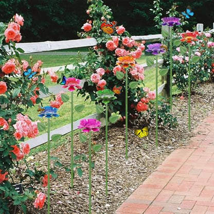 8 Pack Bee Watering Station - Flowers Butterfly Feeder, Bee Water Feeders for Outside, Metal Garden Decor, Bee Baths for Garden Yard Patio - size: New-flower 8-Pack