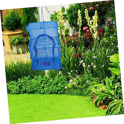 Drying Net Rack Multi-Layer Hanging Basket Dryer for Fish Fruits and Vegetables Sturdy Mesh Construction for Quick Drying Space-Saving Design Height