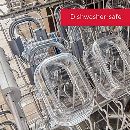 Rubbermaid Brilliance BPA-Free Food Storage Containers Multi Pack, 1.3 Cup Plastic Containers with Lids, 5 Pack, Leak Proof, Microwave & Dishwasher Safe - size: 1.3 cup (10-Piece)
