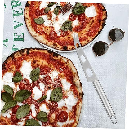 BESPORTBLE 2pcs Stainless Steel Cheese Knife Ergonomic Butter Spatula and Pizza Cutter Kitchen Baking Tool for Easy Spreading and Slicing