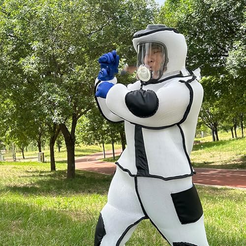 Bee Suit, 3D Ventilated Full Body Beekeeping Suit with Gloves & Shoes, Thickened Outfit for Beekeepers(XXL)