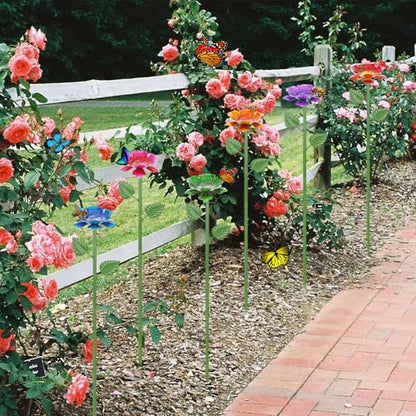 6 Pack Bee Watering Station - Flowers Butterfly Feeder, Bee Water Feeders for Outside, Metal Garden Decor, Bee Baths for Garden Yard Patio - size: New-flower 6-Pack